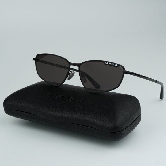NEW Balenciaga BB0277S 001 Grey Geometric Unisex Sunglasses BB 0277S - Picture 1 of 15